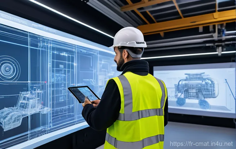 건설재료시험기사와 건축재료 안전기준 - **Prompt:** A detailed, realistic image of a modern material testing laboratory in France. In the fo...